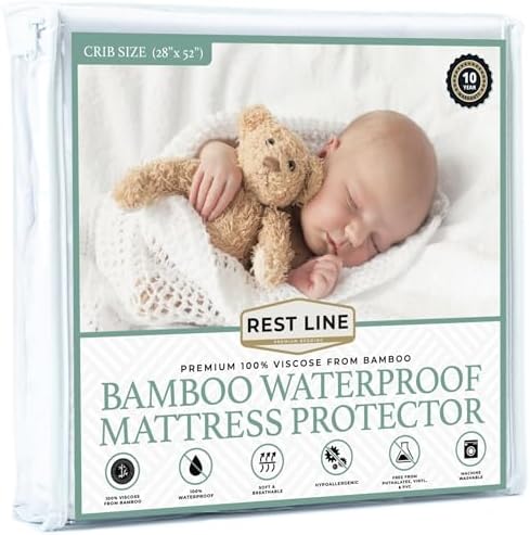 RestLine Premium Bamboo Waterproof Mattress Protector by RestLine