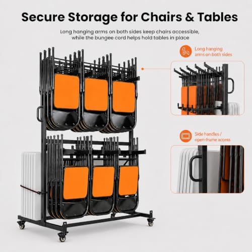 Double Layer Folding Chair Storage Rack - Image 6