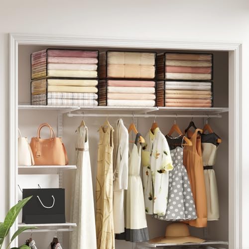 Lifewit 36L Clear Sheet Storage Bags 6 Pack, Zippered Clothes Storage Bags - Image 6