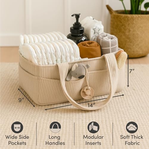 PUTSKA Baby Diaper Caddy Organizer, Nursery Basket - Image 2