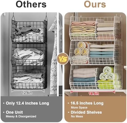 3 Tier Extra Large Closet Hanging Shelves - Image 5