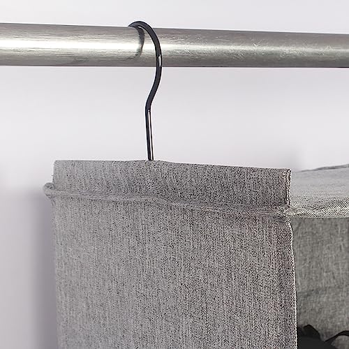 Hanging Closet Organizer 3-Shelf, Oxford Linen Wardrobe Storage - Image 6