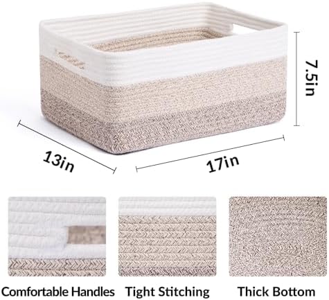 MiniArk Large Storage Baskets for Organizing, Baby Nursery, Toy Bins Box - Image 2