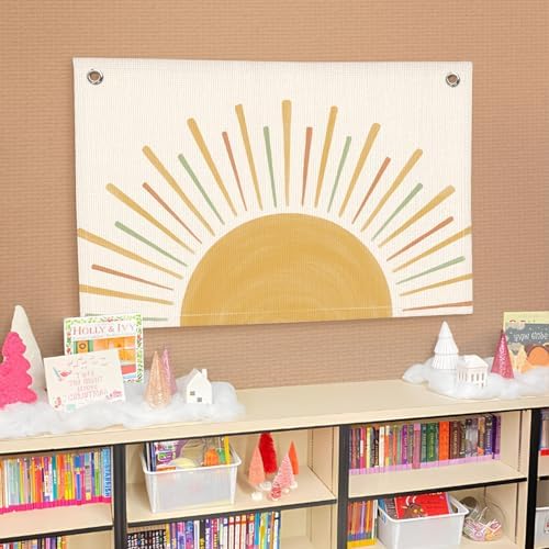 Lacama Boho Sunshine Classroom Decor, Sun Cute Hanging Banner - Image 4