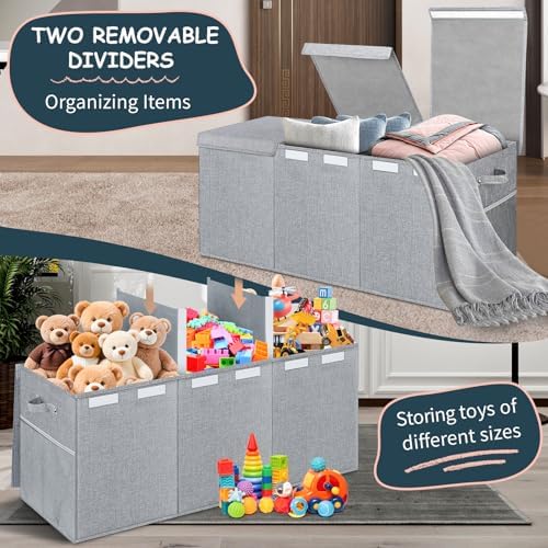 Extra Large Toy Box with Lids, Collapsible Storage Bin - Image 3
