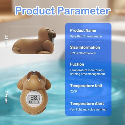 Baby Bath Thermometer for Bathtub, Room|Water Temperature, Baby Bath Floating - Image 6