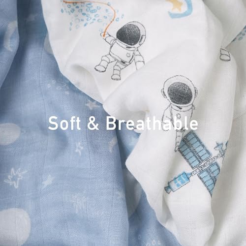 GLLQUEN BABY Muslin Swaddle Blankets 2Pk Receiving Blanket Large 35" x 40" - Image 3