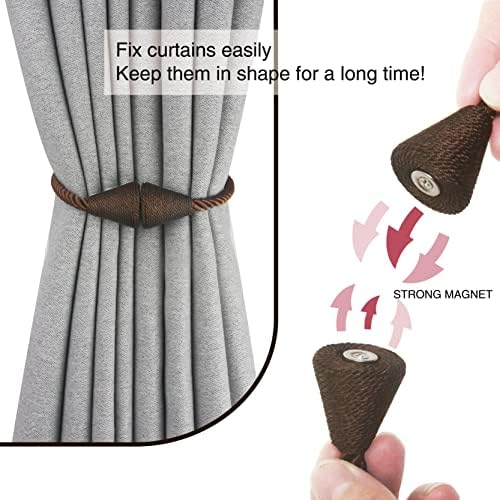 Magnetic Curtain Tiebacks Rope Decorative Holdbacks - Image 2