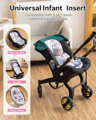 Infant Car Seat Insert with Extra Headrest, Adjustable Carseat Head Support - Image 4