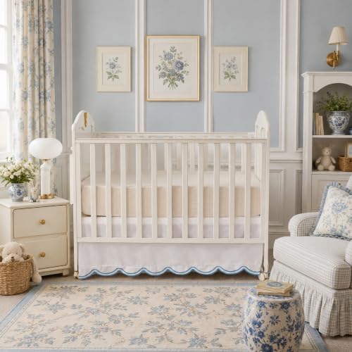 Brandream 100% Organic Cotton Crib Skirt - Image 4