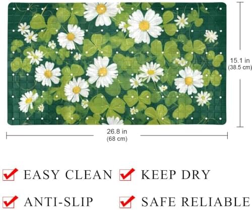 Bathtub Mat Non Slip 26.8x15.1 Inch, Machine Washable Shower Mats - Image 4