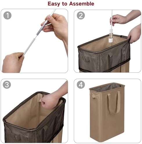 efluky Slim Laundry Basket, Narrow Laundry Hamper - Image 6