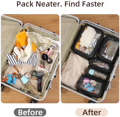 5PCS Diaper Bag Organizer Pouch Set，Clear Organizer Bags, TSA Approved Toiletry - Image 6