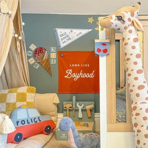 Kids Playroom Nursery Wall Decor Silly Goose Pennant Banner Flags - Image 2