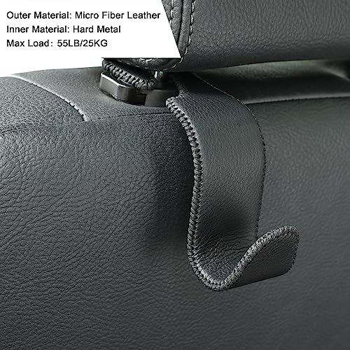 4-Pack Car Headrest Hooks Holds 55lbs Seat Storage Organizer - Image 5