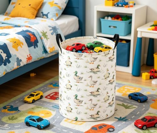 Baby Laundry Basket Baby Nursery Hamper Kids Laundry Basket Toy Storage Bin - Image 3