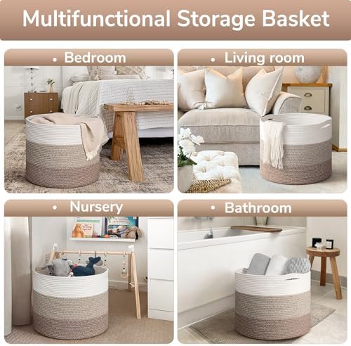 Goodpick Woven Basket for Blankets & Toys, Nursery & Living Room Decor - Image 6