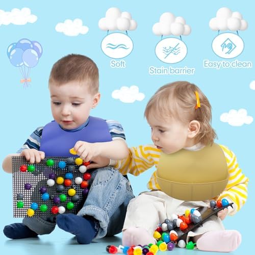 Mepase Silicone Bibs Waterproof Silicone Baby Bibs - Image 6