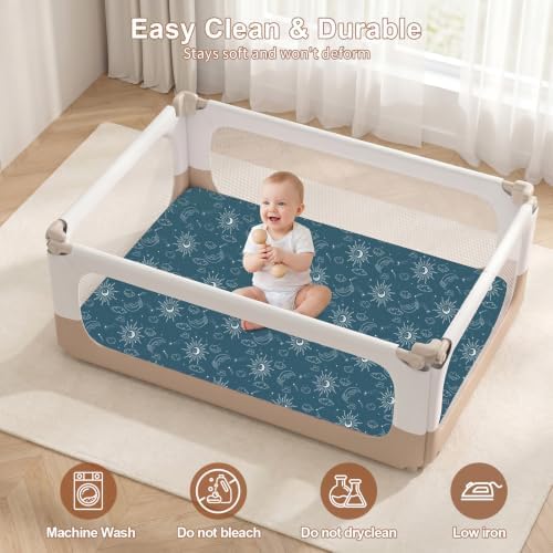 Pack N Play Sheets Fitted, Mini Crib Sheets, Breathable Soft Unisex Playard - Image 5