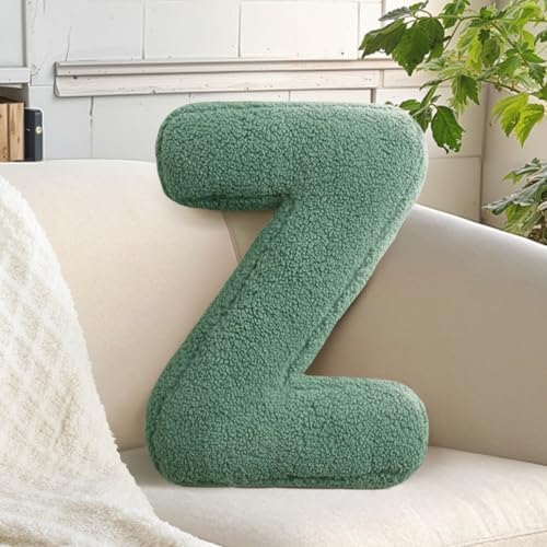 Alphabet Z Pillow Ginger Initial Letter Cushion Decorative Nursey Pillow Lambs by huraty