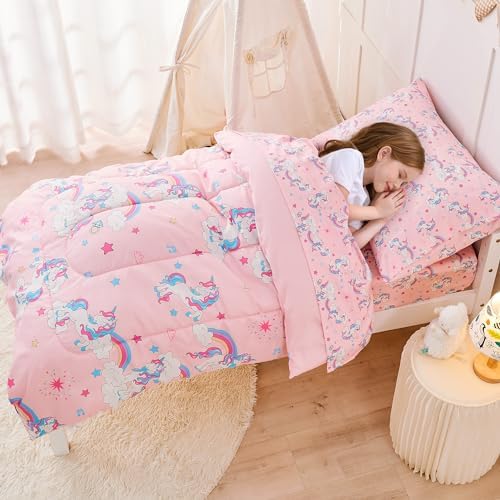 lasoftan Pink Unicorn Toddler Bedding Set - Image 5