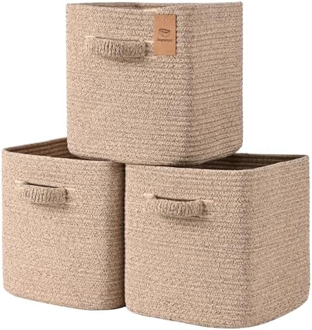 11 Inch Storage Cubes, 3 Pack Cube Storage Bins by Degeyoyo