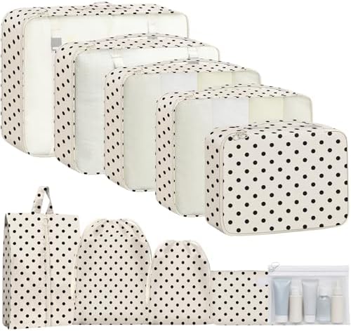 Packing Cubes for Travel 10 Set Luggage Organizer Bags by YEEYAA