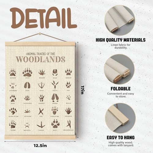 Boat Wades Animal Footprints Poster Hanger Frame, Kids Bathroom Playroom Decor - Image 6