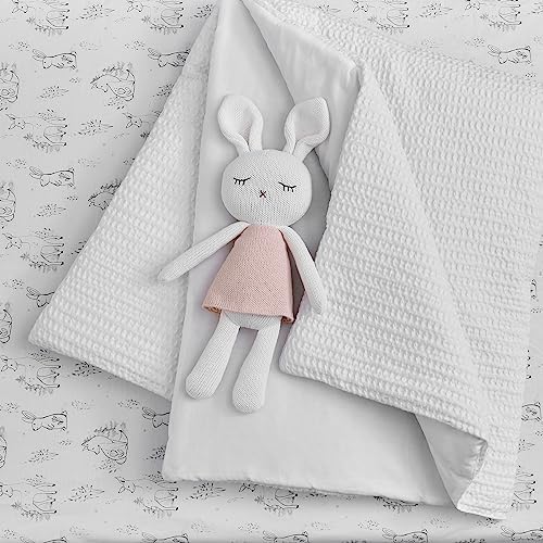 Levtex Baby - Mills Waffle Crib Bed Set - Baby Nursery Set - White - White - Image 3