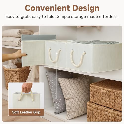 StorageWorks Storage Baskets for Shelves, Foldable Fabric Closet Storage Bins - Image 5