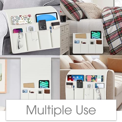Joywell Remote Control Holder Armchair Caddy Armrest Organizer Ivory - Image 5