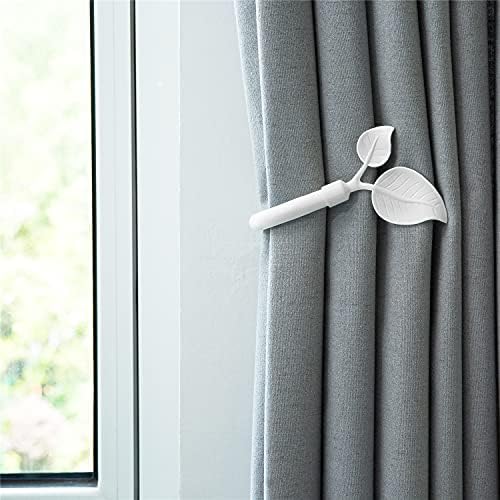 HIKMLK Leaf Shaped Curtain Tieback Holdbacks 2pcs, Handmade Metal Curtain Side - Image 5