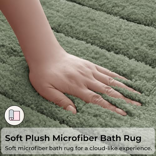 GRANNY SAYS Light Green Bathroom Rug 16" x 24", Non-Slip Bath Mat - Image 4