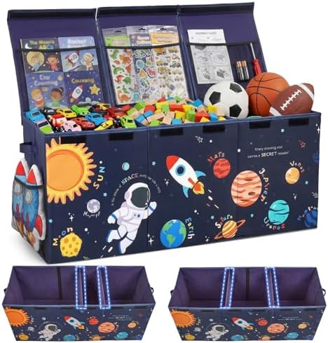 Toy Box with Adjustable Divider Large Toy Chest Storage by UnicornCastle