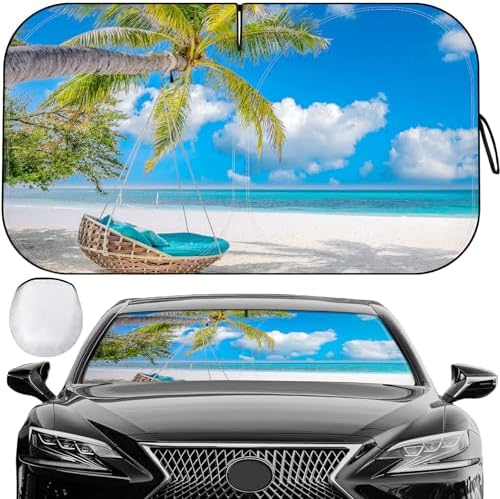 Car Windshield Sun Shade Foldable Reflector Sunshade by Pleneal