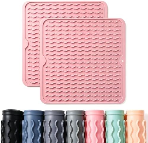 2 Pack Caketime Silicone Dish Drying Mat by CAKETIME