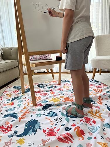 Waterproof High Chair Splat Mat – Machine Washable Floor & Table Protector - Image 3