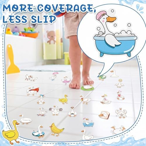 Fullhawl 30 Pcs Goose Non Slip Shower Stickers, Cute Bathtub Safety - Image 5