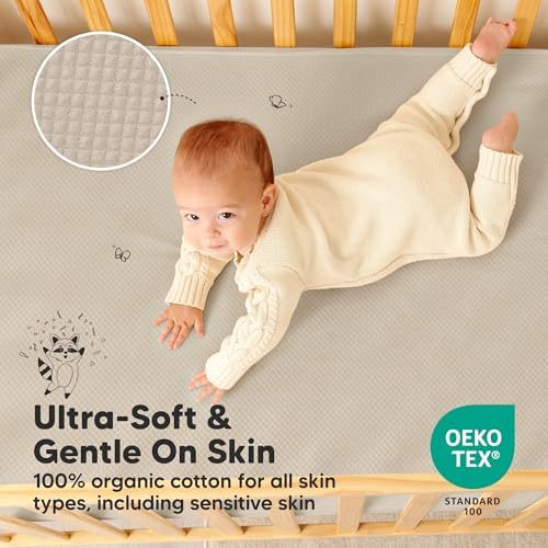 2pk Waterproof Crib Mattress Protector Cover Fitted 52x28 - Image 5