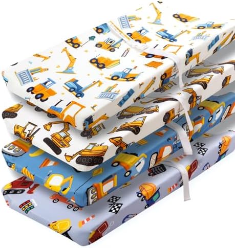 4 Pack Baby Boy Changing Pad Covers Sheets Set Soft Fitted Baby Boy Mattress by FIGEPO