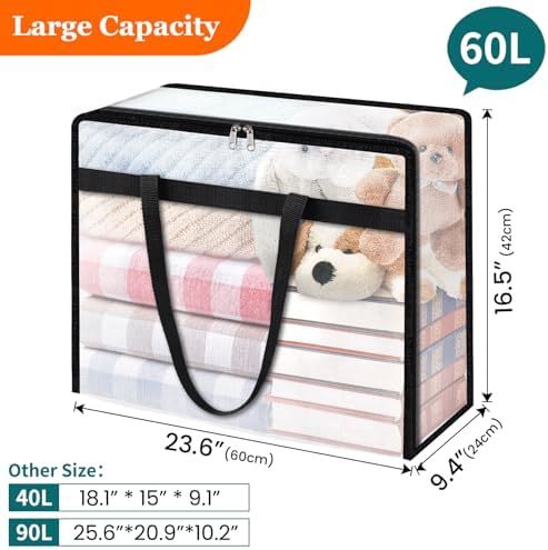 TasticTotes 4 Pack Clear Storage Bags - Image 2