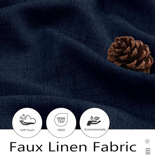 Valances for Windows, Light Filtering Faux Linen Textured Small Short Window - Image 3