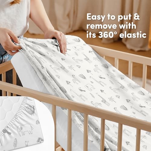 Cotton Crib Sheets 2 Pack – Sweety Fox Mini Fitted Sheets - Image 6