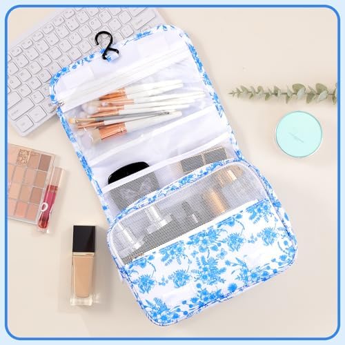 Hanging Toiletry Bag for Women, Portable Cosmetic Summer Beach Bag - Image 6