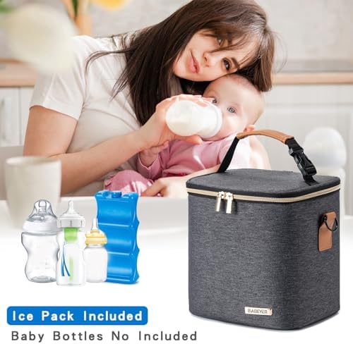 Breastmilk Cooler Bag with Ice Pack Fits 6 Baby Bottles Up to 9 Ounce, Baby - Image 6