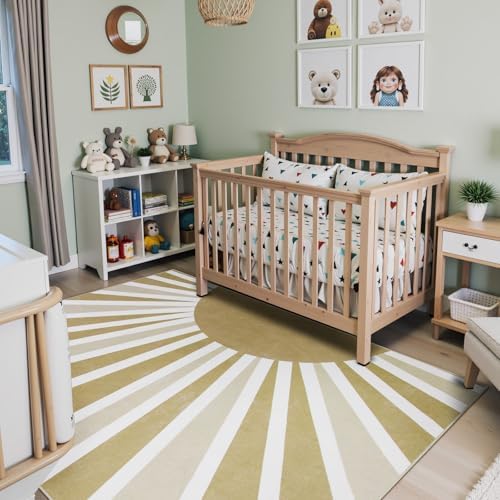 Lahome Khaki Rainbow Sun Area Rug 5x7 - Image 7