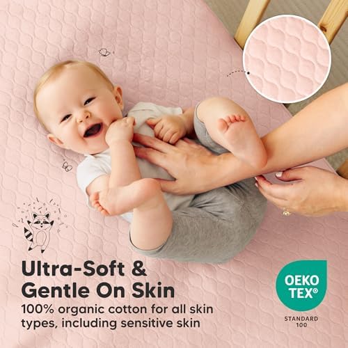 2pk Waterproof Crib Mattress Protector Cover Fitted 52x28 - Image 5