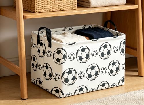 Rectangular Soccer Basket Storage Bin Organizer Box Room Decor - Image 4