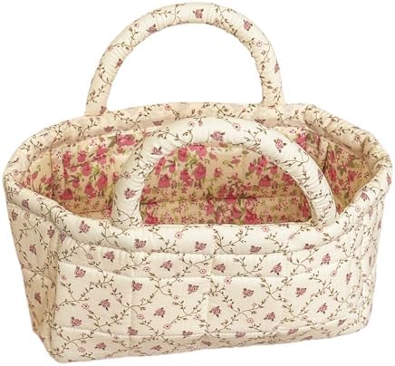 Small Storage Basket Organizer, Mini Fabric Floral Storage Baskets by Ankick