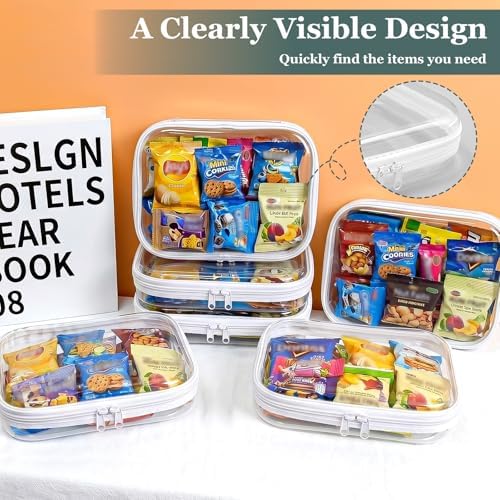 Clear Hard Shell Zipper Cases, Plastic Hard Sided Zippers Pouches Clear - Image 7